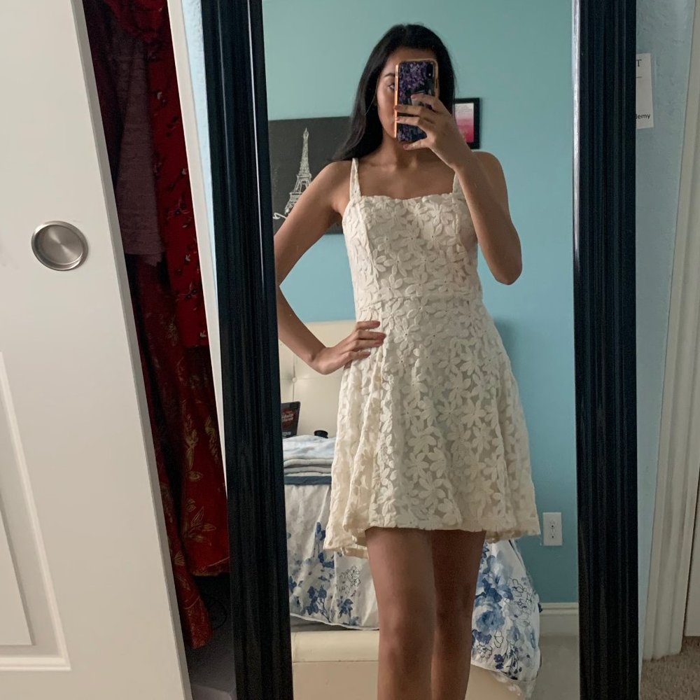 Cream Flower Dress